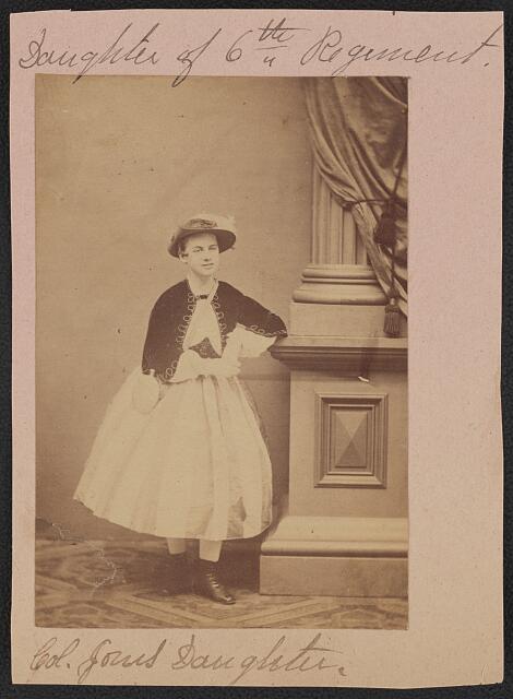 Lizzie Clawson Jones, 6th Massachusetts Militia Regiment's "Daughter of the Regiment" (Source: Library of Congress)